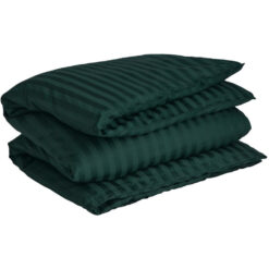 Dynetrekk sateen stripes tartan green fra gant
