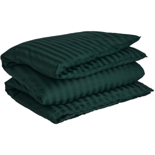 Dynetrekk sateen stripes tartan green fra gant