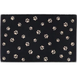Badematte 50x80 we love dog pote sort & beige fra cawö