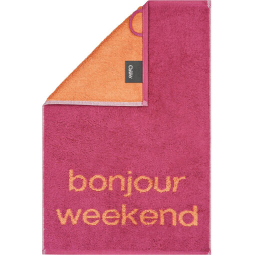 Håndkle postcard, bonjour weekend fra cawö