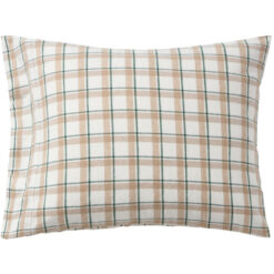 Alternative view of Putetrekk 50x70 Checked Cotton Flannel Green/Beige/White fra Lexington