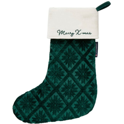 Julestrømpe Jacquard organic cotton/viscose fra Lexington Company - Grønn - Bilde 2