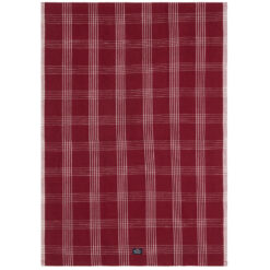 Kjøkkenhåndkle checked linen, cotton red & white fra Lexington