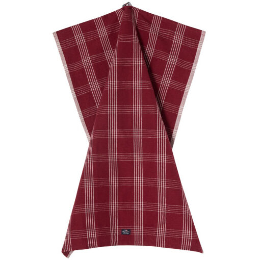 Kjøkkenhåndkle 50x70 Checked Linen/Cotton fra Lexington Red/white - Bilde 2