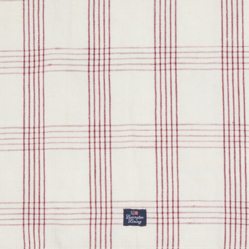 Kjøkkenhåndkle 50x70 Checked Linen/Cotton fra Lexington White/Red - Bilde 2