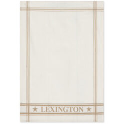Alternative view of Kjøkkenhåndkle Cotton Jacquard (sett med 2) Beige/White fra Lexington