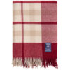 Pledd checked recycled wool red & beige fra Lexington