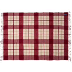 Alternative view of Pledd 130x170 Checked Recycled Wool Red/Beige fra Lexington