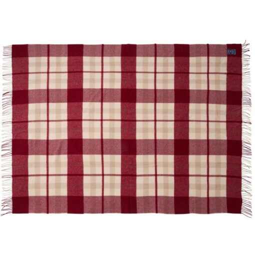 Pledd 130x170 Checked Recycled Wool Red/Beige fra Lexington - Bilde 2