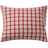 Putetrekk checked cotton flanell red & beige fra lexington