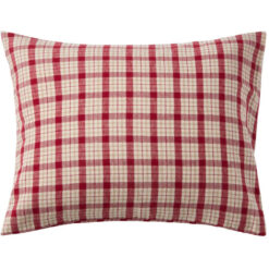 Putetrekk checked cotton flanell red & beige fra lexington