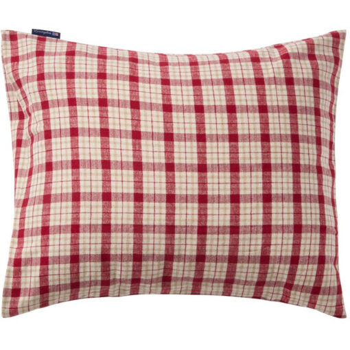 Putetrekk 50x70 Checked Cotton Flannel Red/Beige fra Lexington - Bilde 2