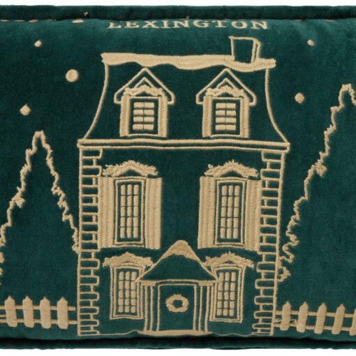 Pyntepute 30x50 Winter House Organic Cotton Velvet - Green/beige fra Lexington - Bilde 3