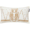 Pyntepute 30x50 winter house organic cotton velvet white & beige fra Lexington
