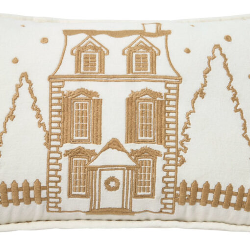 Pyntepute 30x50 Winter House Organic Cotton Velvet - White/beige fra Lexington - Bilde 3