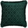 Pynteputetrekk 50x50 jacquard viscose + cotton velvet green fra lexington