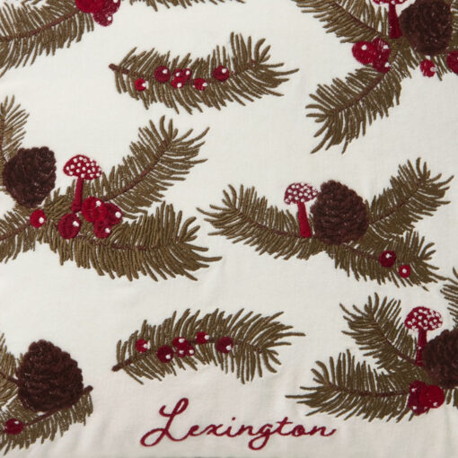 Putetrekk 50x50 Pine Twigs Organic Cotton Velvet fra Lexington - Bilde 3