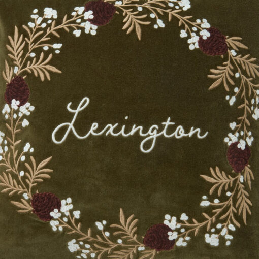 Putetrekk 50x50 Wreath Organic Cotton Velvet fra Lexington - Bilde 3