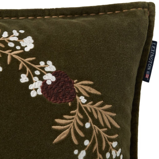 Putetrekk 50x50 Wreath Organic Cotton Velvet fra Lexington - Bilde 4