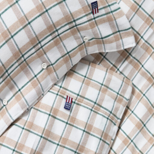 Sengesett Checked Cotton Flannel Green/Beige/White fra Lexington - Bilde 3