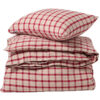 Sengesett checked cotton flanell red & beige fra Lexington