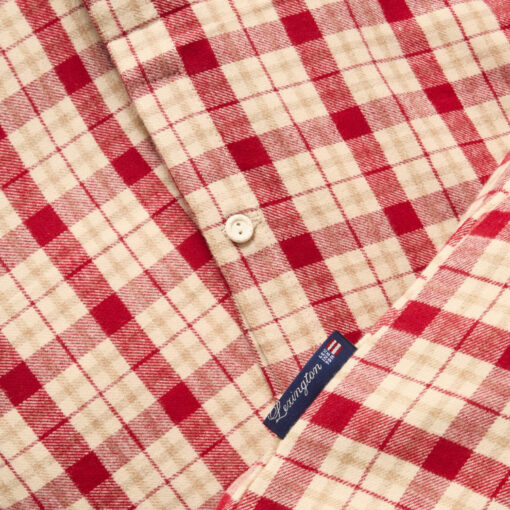 Sengesett Checked Cotton Flannel Red/Beige fra Lexington - Bilde 3