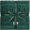 Velour logo towel 50x70 + 70x130 set of 2+2 juniper green fra lexington