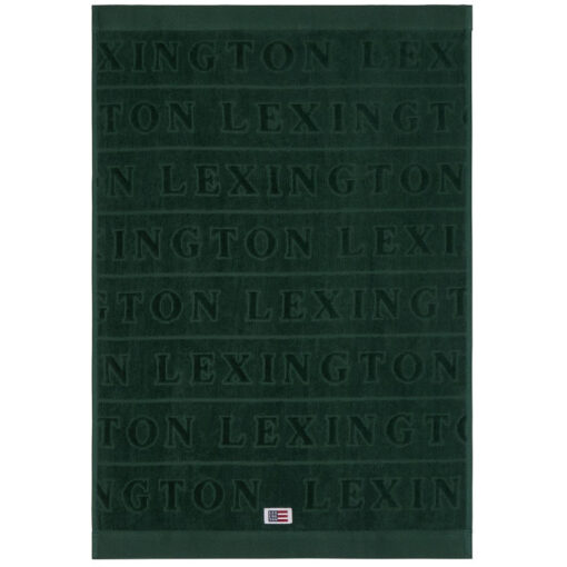 Håndkle Velour Logo 50x70+70x130 set of 2+2 Juniper Green fra Lexington - Bilde 3