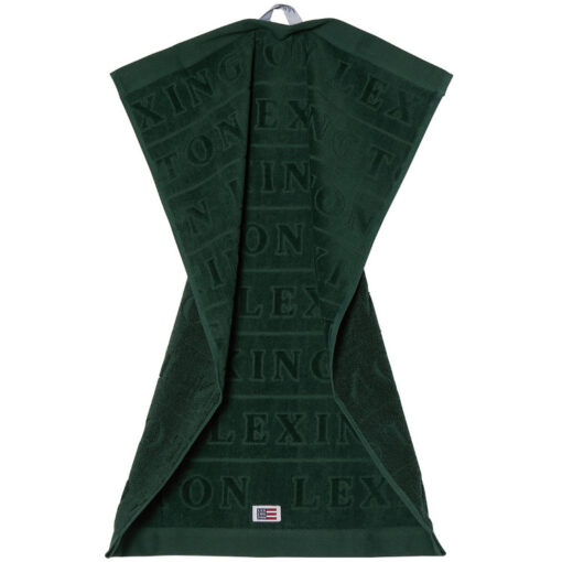 Håndkle Velour Logo 50x70+70x130 set of 2+2 Juniper Green fra Lexington - Bilde 2