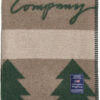 pledd tree jacquard recycled wool beige & green fra Lexington