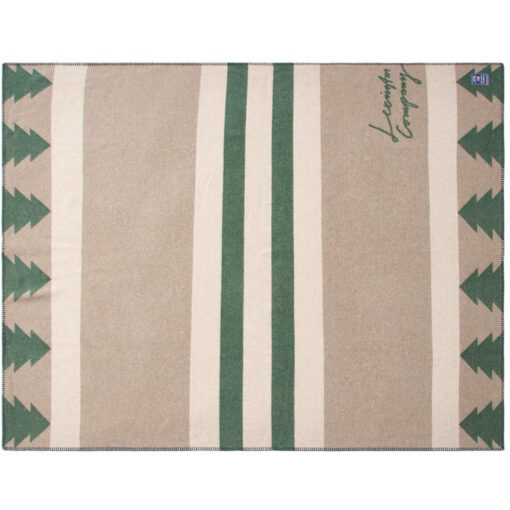 Pledd 130x170 Tree Jacquard Recycled Wool Beige/Green fra Lexington - Bilde 2