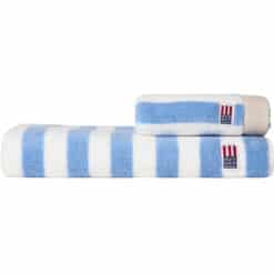 Håndkle block striped sky blue, white & moonbeam fra lexington4