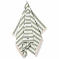 Alternative view of Håndkle Block Striped Vintage green/white/moonbeam fra Lexington