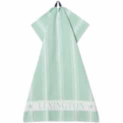 Kjøkkenhåndkle organic cotton terry green & white fra lexington1