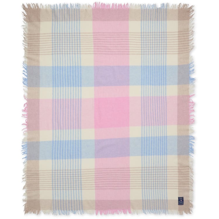 Pledd 130x170 Multi Checked Recycled Wool Mix fra Lexington - Bilde 2