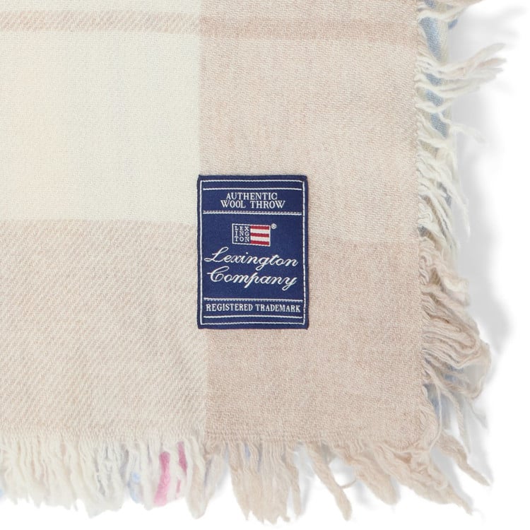 Pledd 130x170 Multi Checked Recycled Wool Mix fra Lexington - Bilde 3