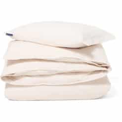 Sengesett beige & white striped cotton sateen fra lexington