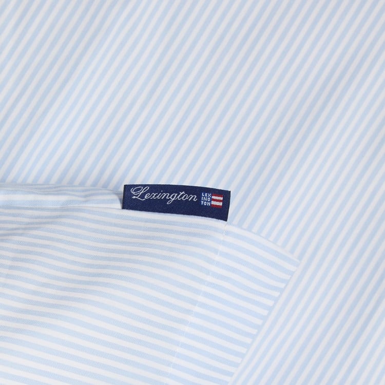 Sengesett Blue/white Striped Cotton Sateen fra Lexington - Bilde 4