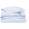 Sengesett blue & white striped cotton sateen fra lexington