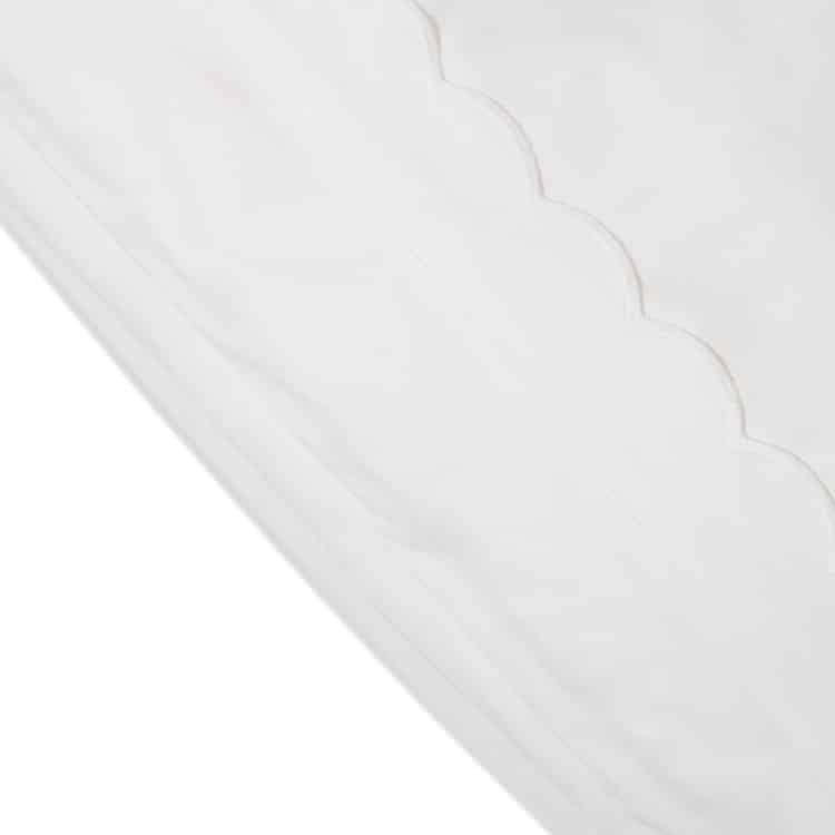 Sengesett White Cotton Percale Scallop Wing fra Lexington - Bilde 4
