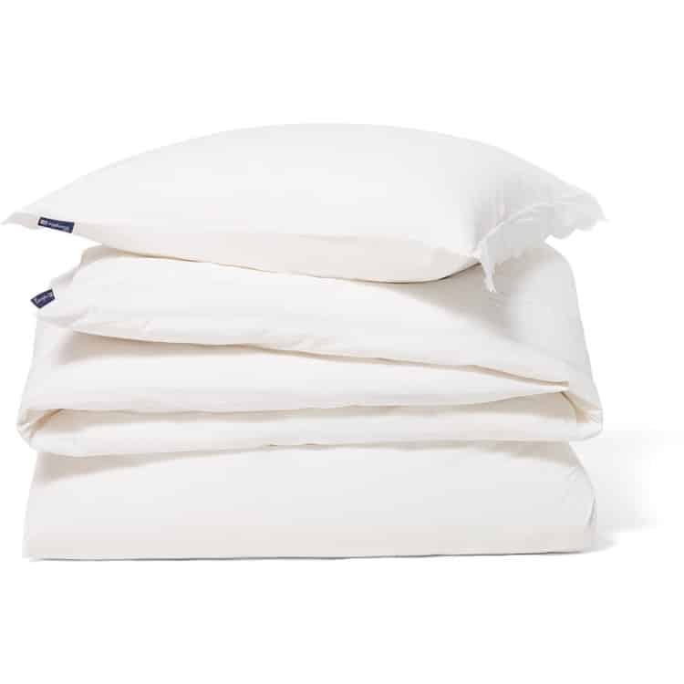 Sengesett white cotton percale scallop wing fra lexington