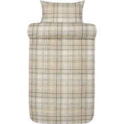 David Flanell sengesett Olivengrønn