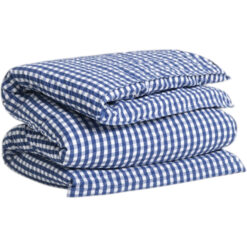 Dynetrekk check seersucker vintage blue fra gant