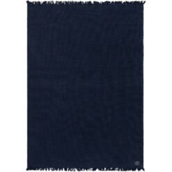 Pledd cotton waffle marine fra gant1