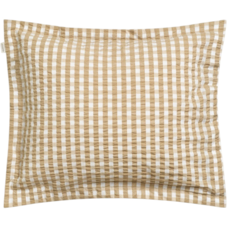 Putetrekk check seersucker oat beige fra gant