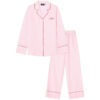 Pyjamas set organic cotton pinstripe pink & white fra lexington2