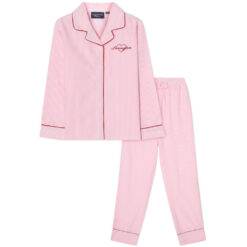 Pyjamas sett kids organic cotton pinstripe fra lexington