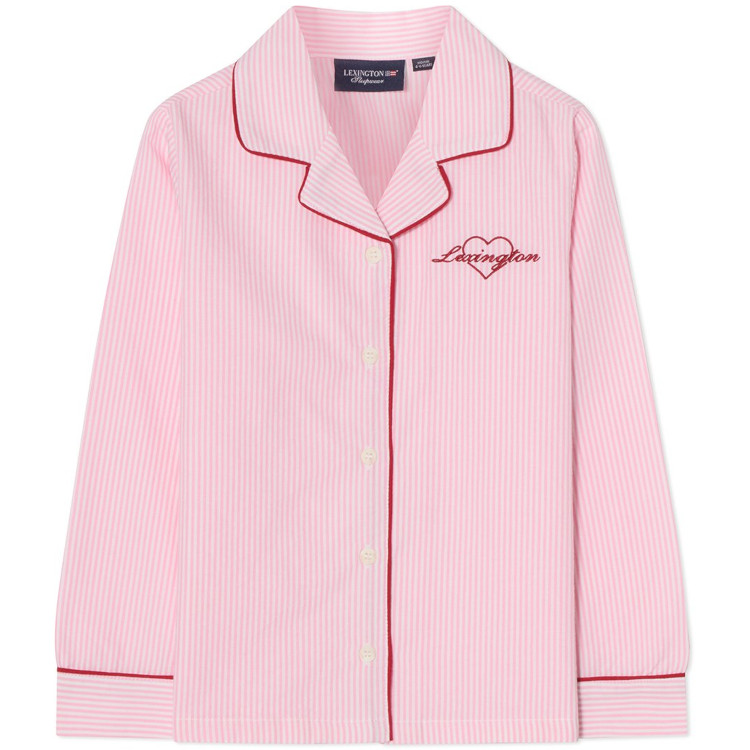 Pysjamas Kids Organic Cotton Pinstripe - Pink/white fra Lexington - Bilde 2