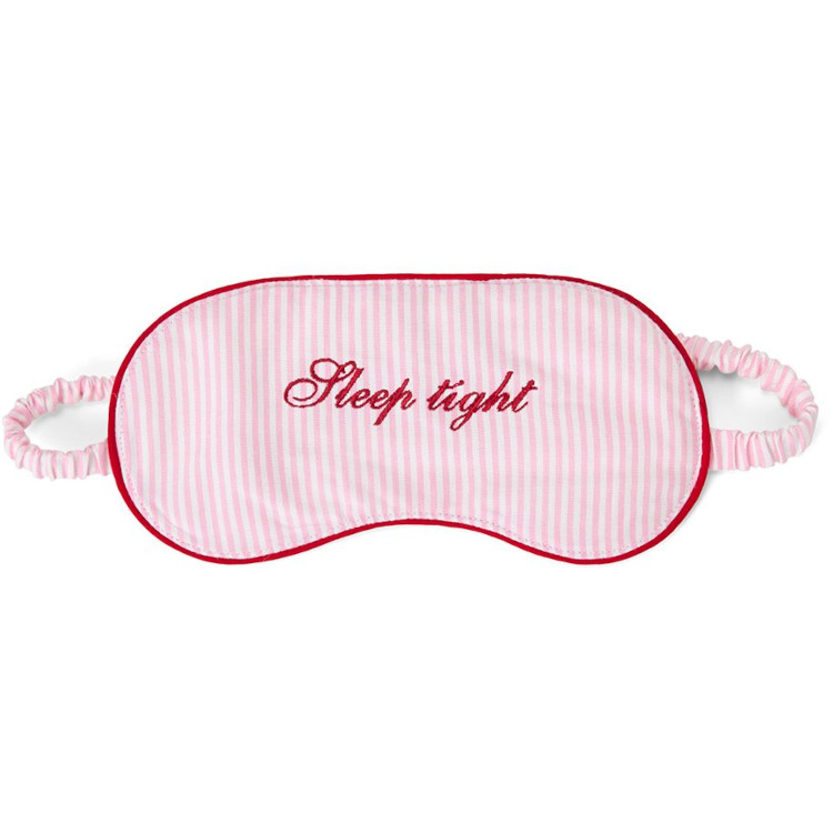 Sovemaske organic cotton pinstripe pink & white fra lexington