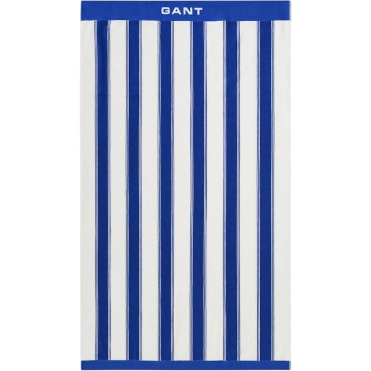 Strandhåndkle yacht stripe royal blue fra gant1